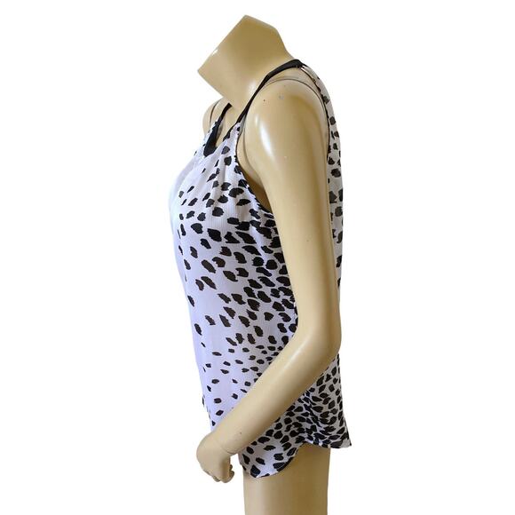 NEW YORK & COMPANY Womens Size Medium Sheer Sleeveless Keyhole Neck Shirt Top - Picture 2 of 8